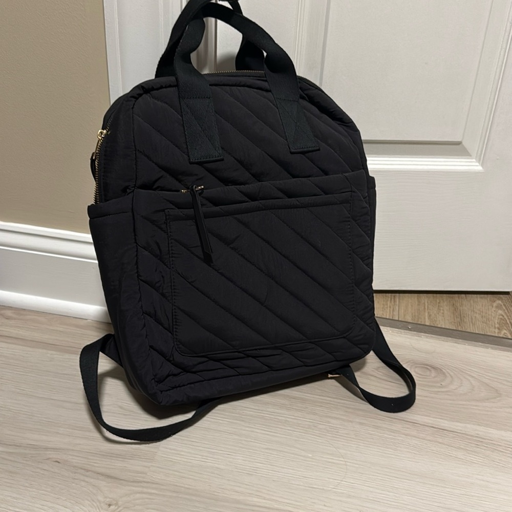 Quilted Black Women's Backpack - Versatile Everyday Carry